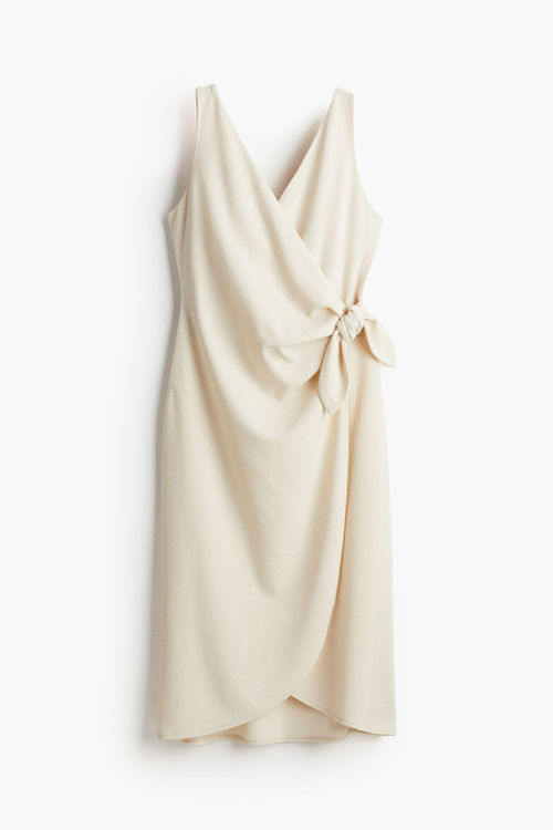 H & M - Textured wrap dress -...