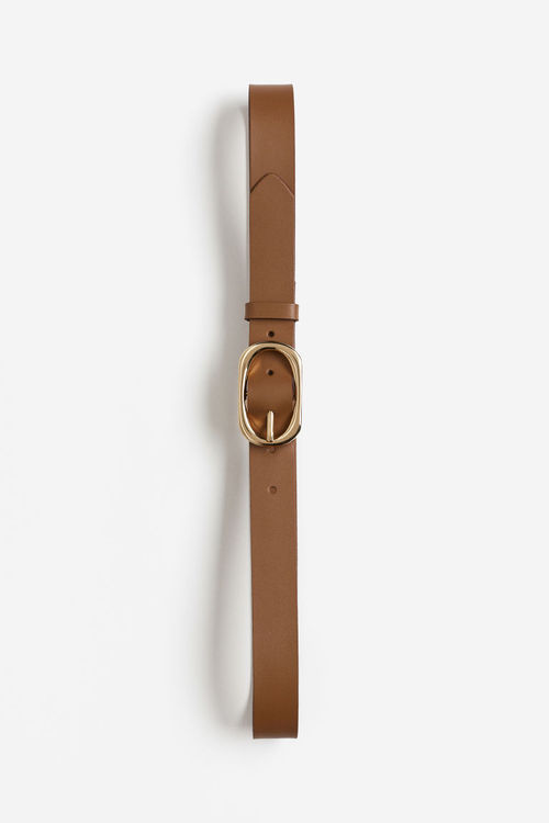 H & M - Leather belt - Beige