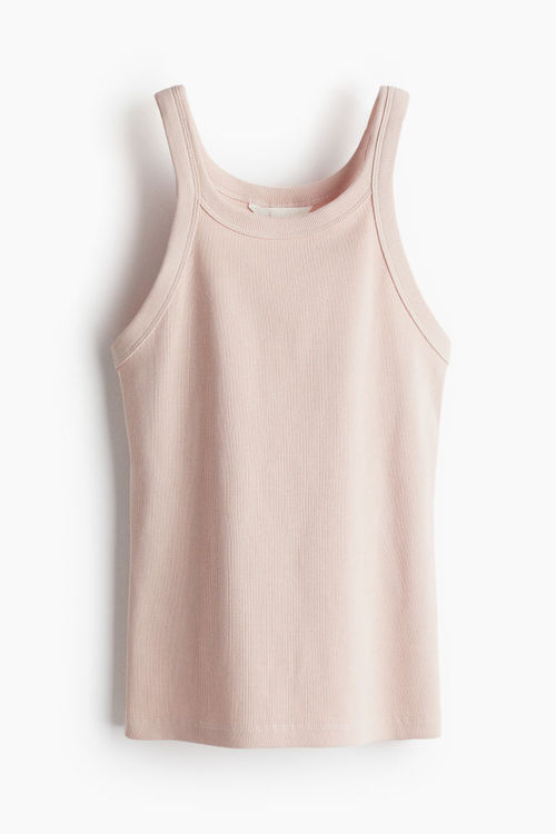 H & M - Ribbed vest top - Pink