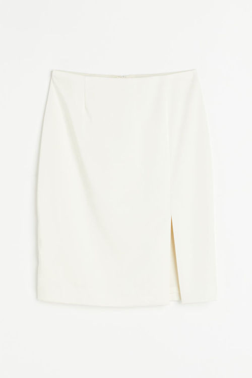 H & M - Pencil skirt - White