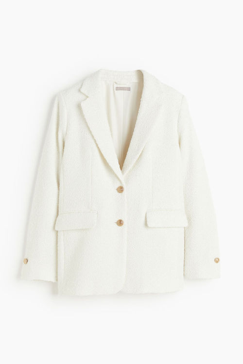 H & M - Bouclé blazer - White