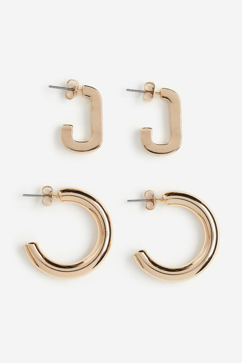 H & M - 2 pairs hoop earrings...