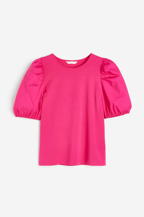 H & M - Puff-sleeved top -...