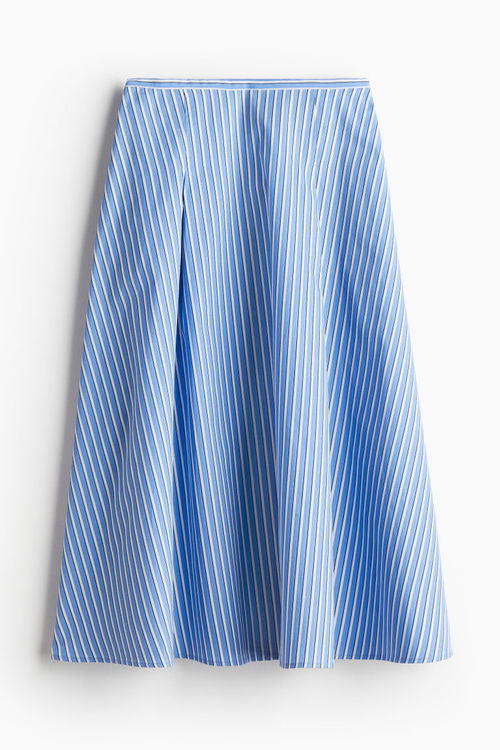 H & M - A-line poplin skirt -...
