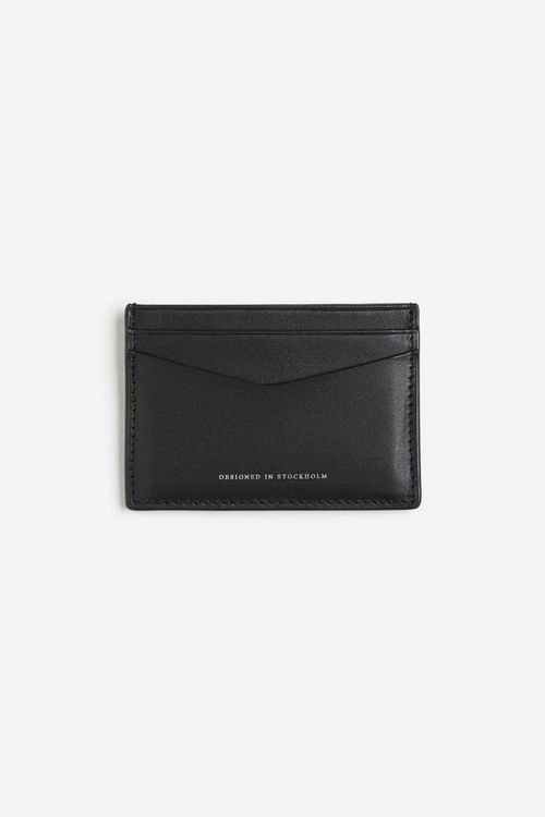 H & M - Leather card holder - Black
