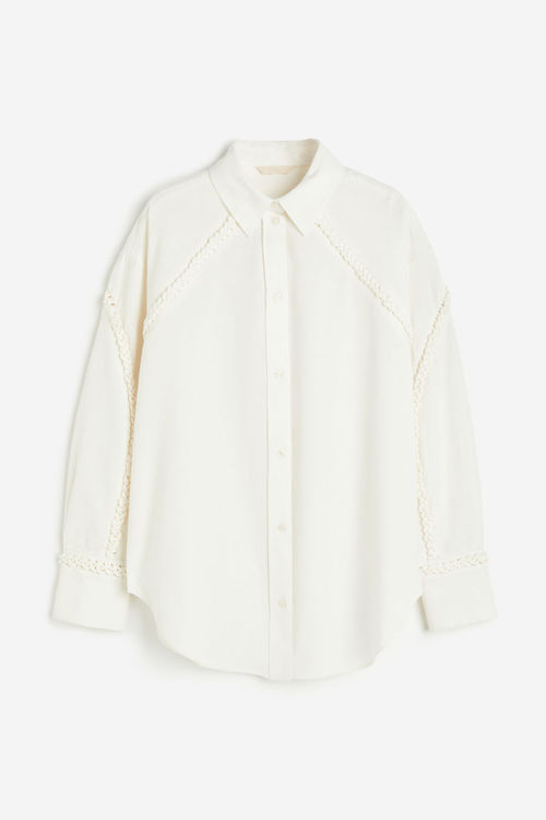 H & M - Linen-blend shirt -...