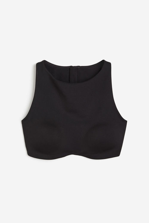 H & M - DryMove Medium Support Sports bra - Black, Compare