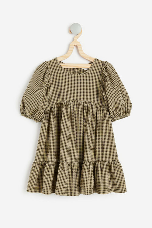 H & M - Puff-sleeved dress -...