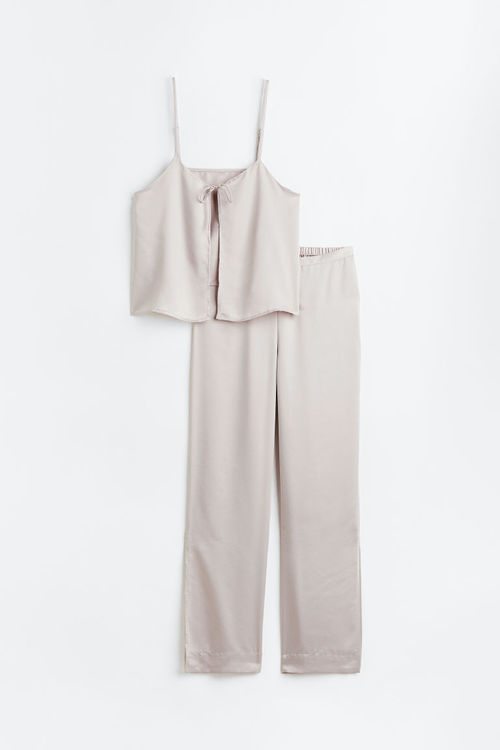 H & M - Satin pyjamas - Grey