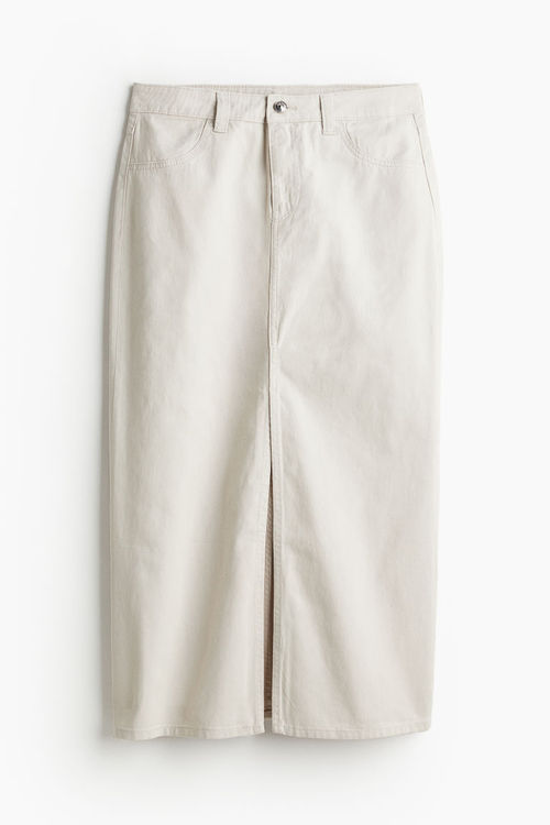 H & M - Slit-hem twill skirt...