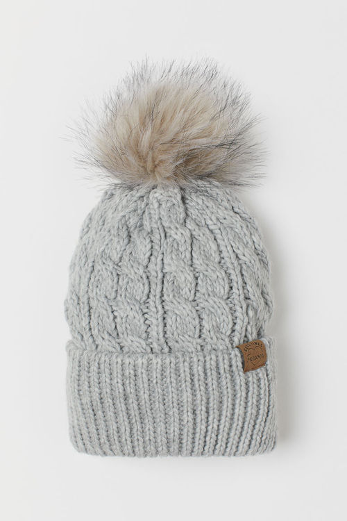 H & M - Knitted pompom hat -...