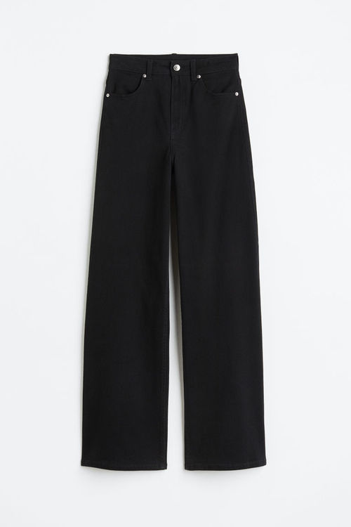H & M - Wide twill trousers -...