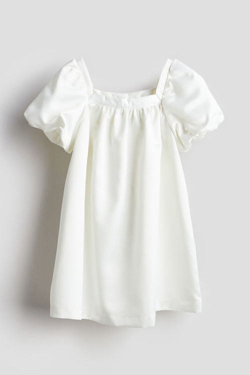 H & M - Balloon-sleeved satin...