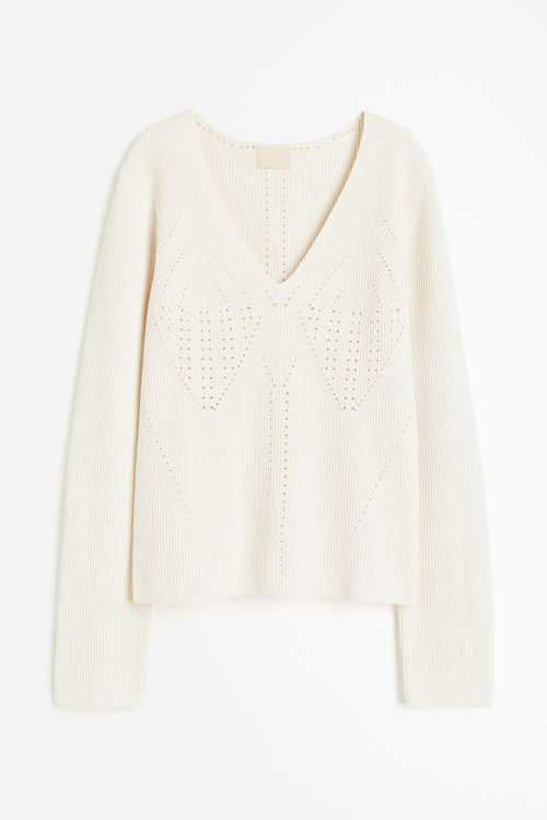 H & M - Pointelle-knit jumper...