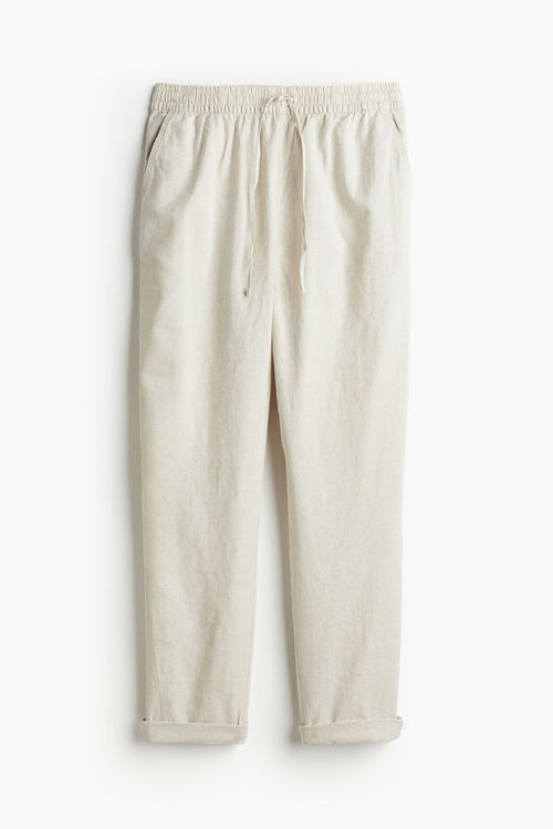 H & M - Linen-blend joggers -...