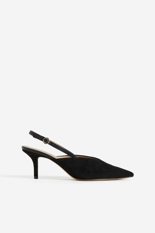 H & M - Suede slingback court...