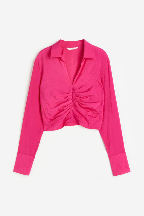 H & M - Collared blouse - Pink