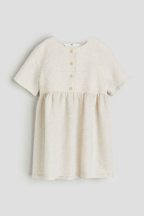 H & M - Linen dress - Beige