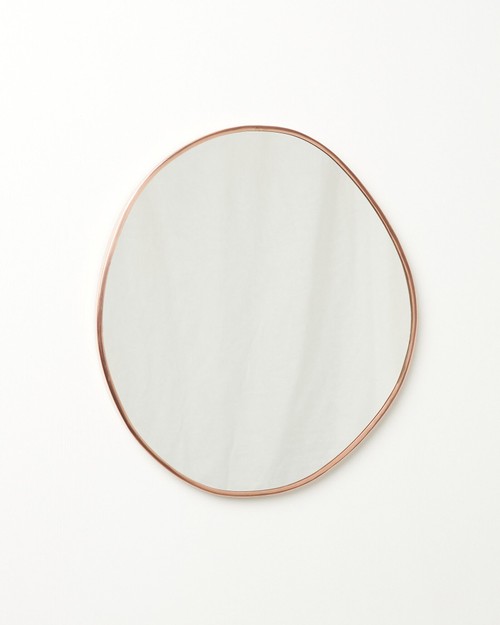 Large Round Wall Mirror Compare, Rose Gold Round Pebble Wall Mirror Large