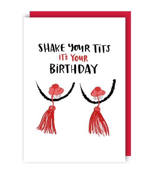 Shake Your Tits Birthday Card