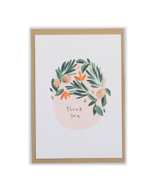 Floral Thank You Card