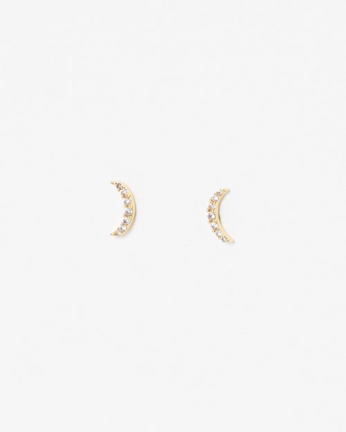 Neoma Moon Gold Plated Stud...