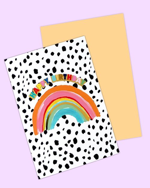 Spotty Rainbow Birthday Card