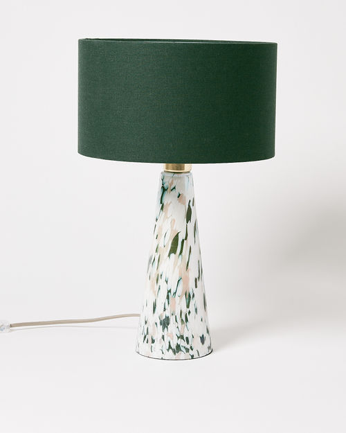 Green Glass Table & Desk Lamp...