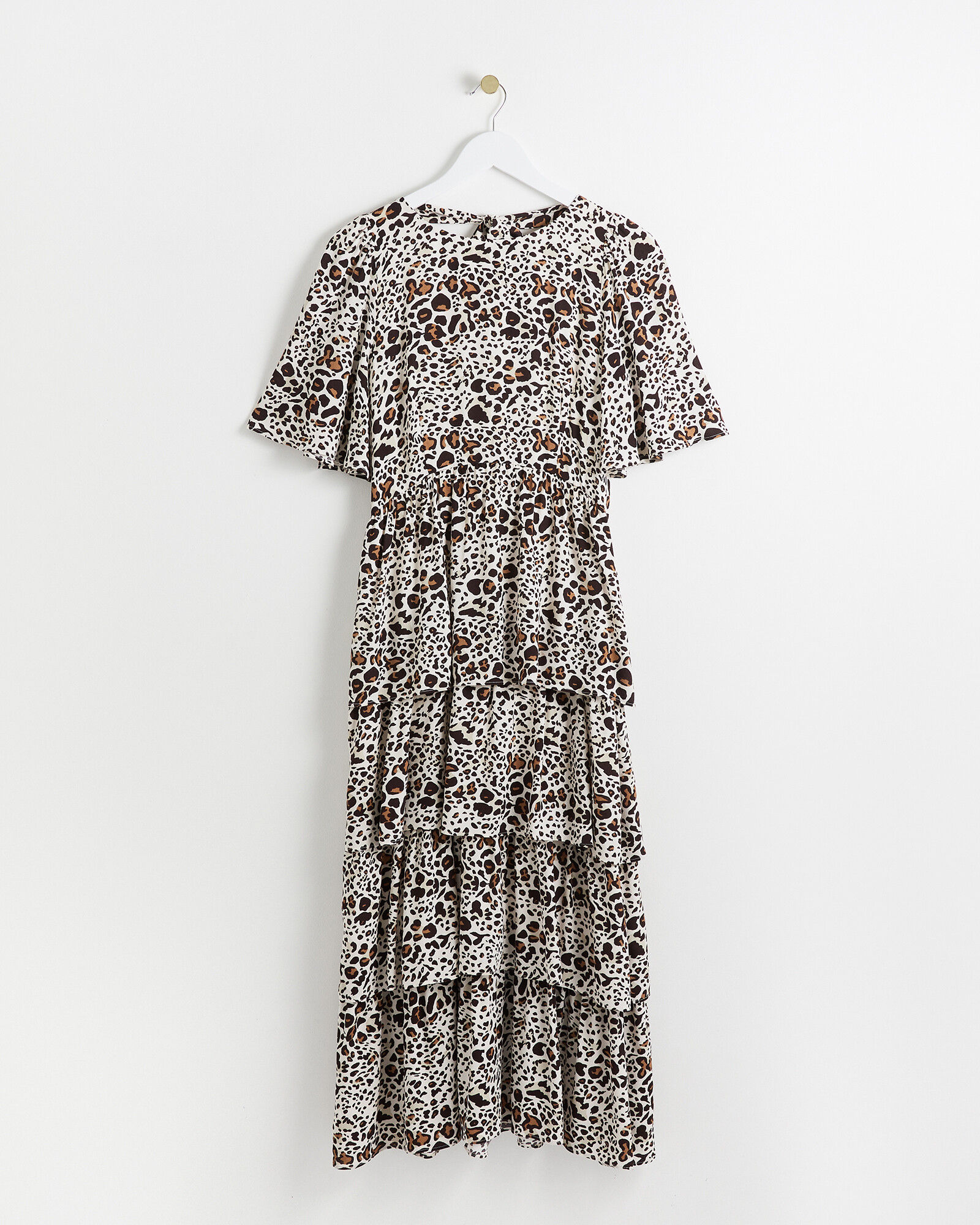 Oliver bonas leopard print midi dress top