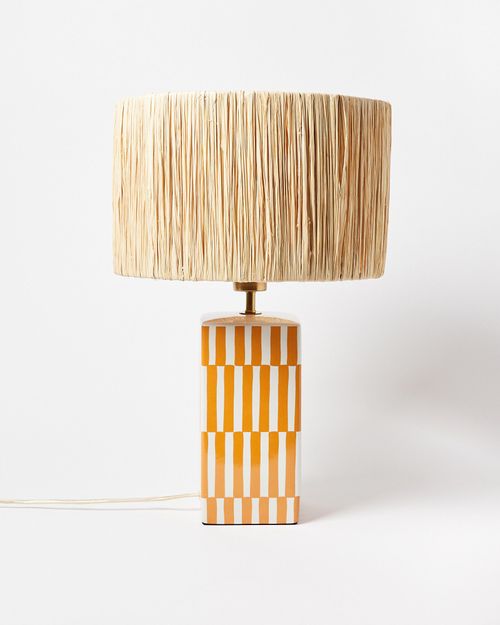 Ines Orange Raffia & Ceramic...