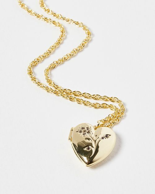 Amara Heart Locket Gold...