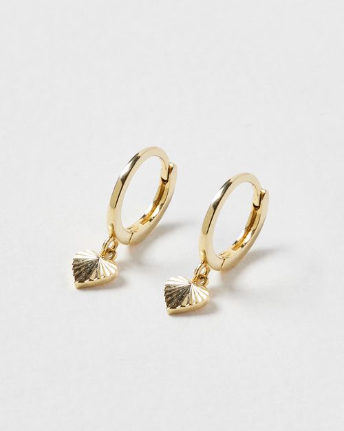 Grazia Heart Drop Gold Plated...