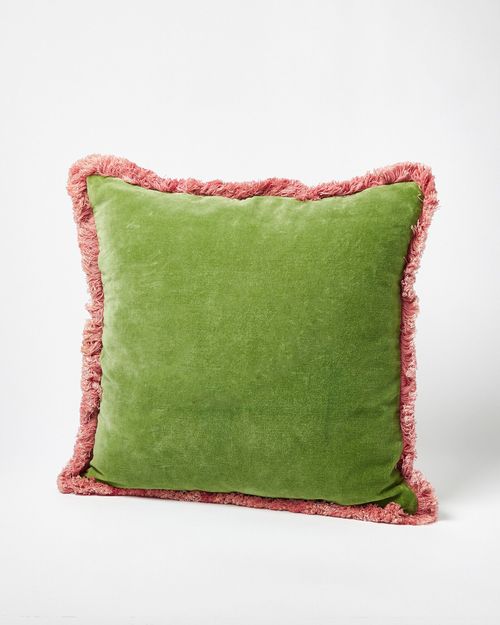 Issey Velvet Fringed Green...