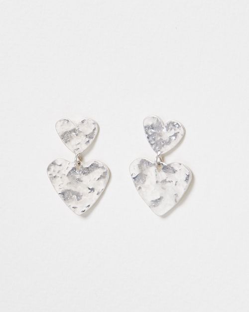 Zada Hammered Heart Double...