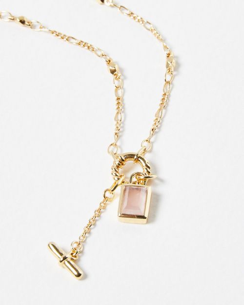 Emery Rectangular Pink Opal &...