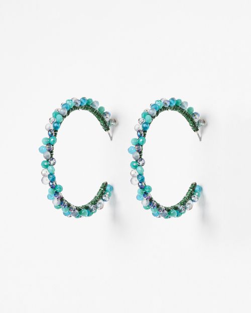 Malie Blue Beaded Hoop...