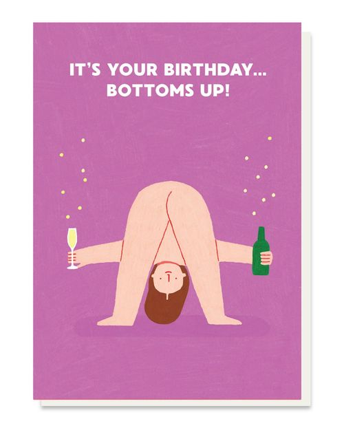 Bottoms Up Birthday Card