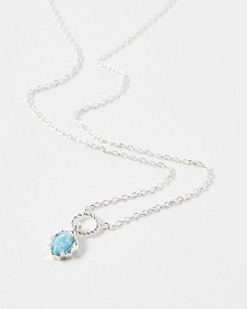 Dara Opalite Loop Drop Silver...