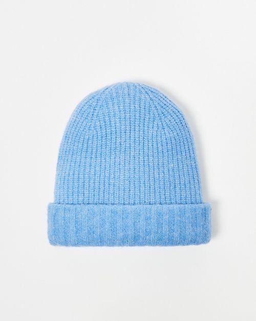 Double Rib Blue Knitted...