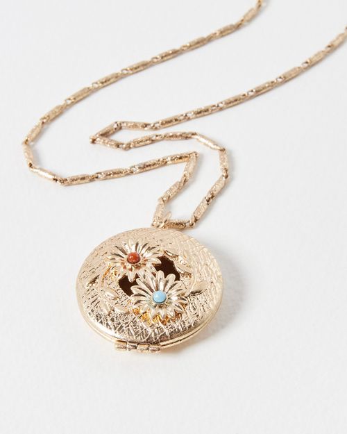 Niamh Flower Circular Locket...