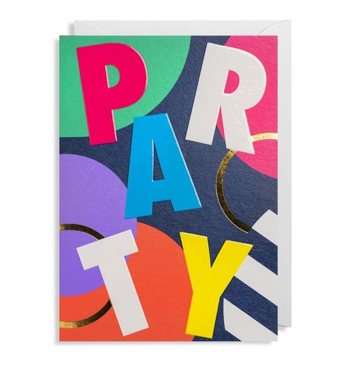 Abstract Party Birthday Card