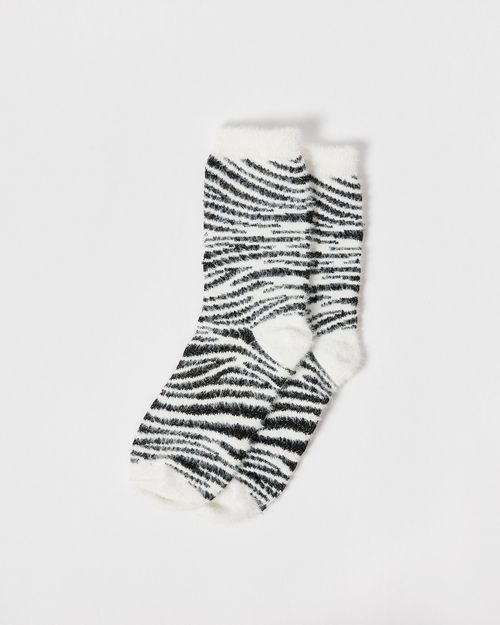 Monochrome Zebra Fluffy Cosy...