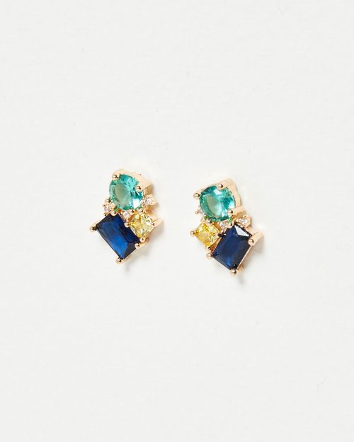 Dupre Blue Beaded Stud...