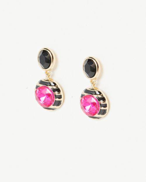 Eira Pink Circular Gem Drop...