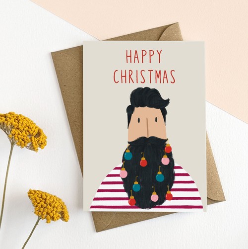Beardy Bloke Christmas Card