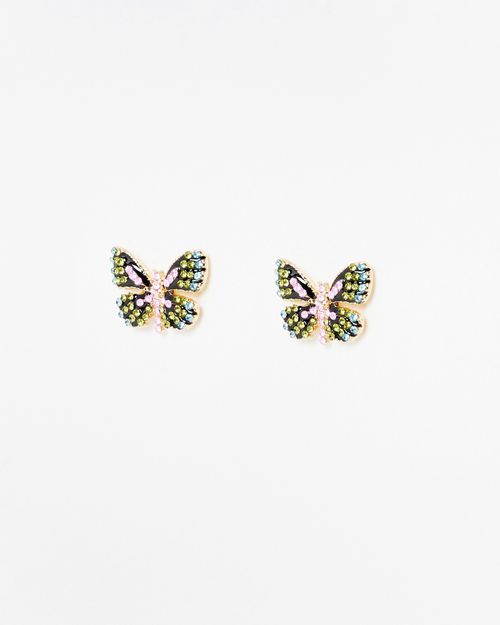 Emery Black Butterfly Stud...