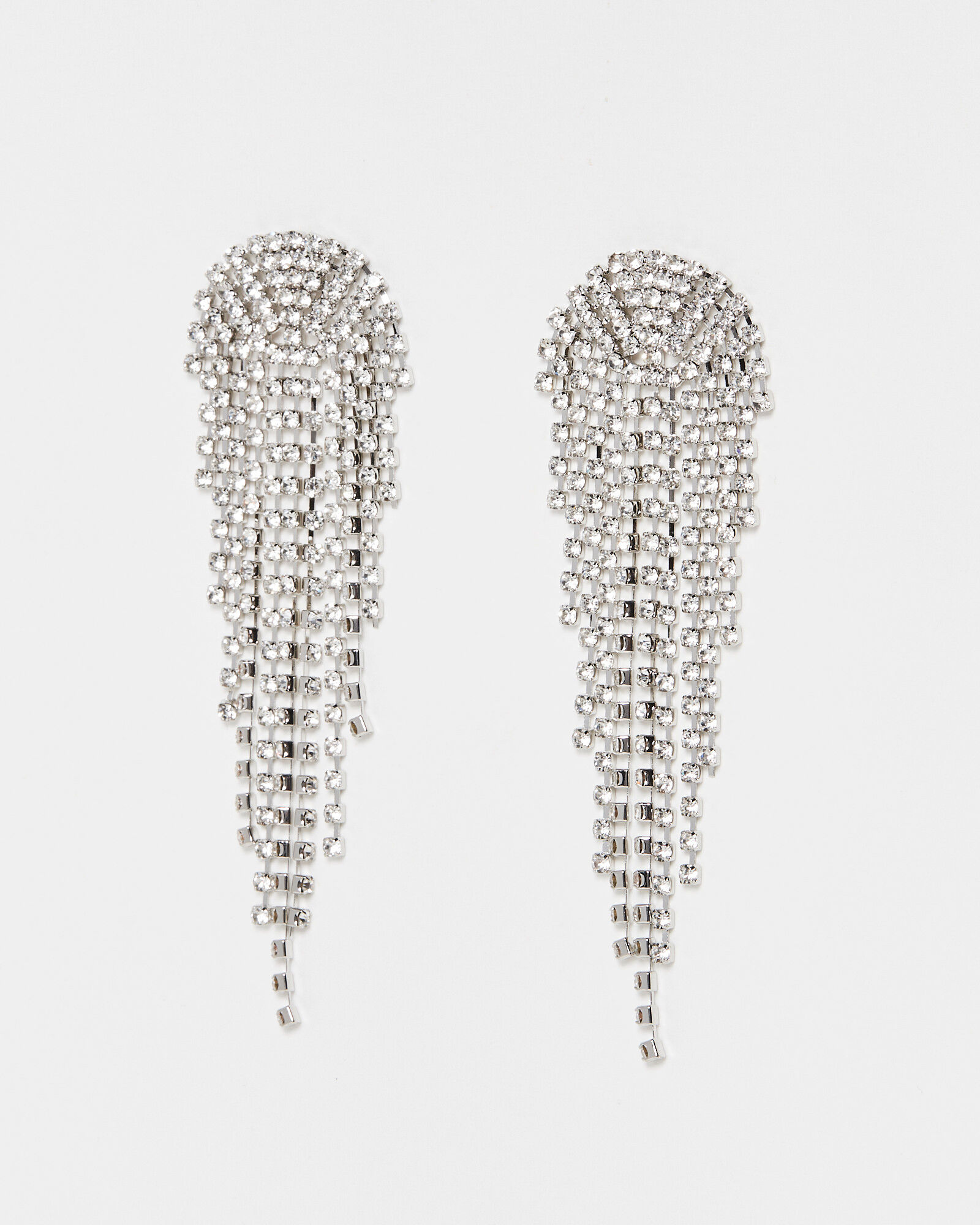 Anatola textured double disc silver drop earrings deals