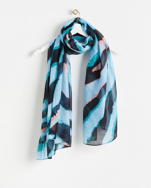 Zebra Blue Lightweight Scarf