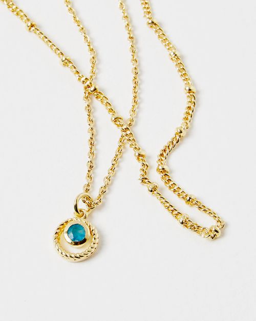 Sarai Blue Jade Gold Plated...