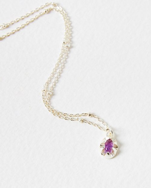 Odette Oval Amethyst Silver...